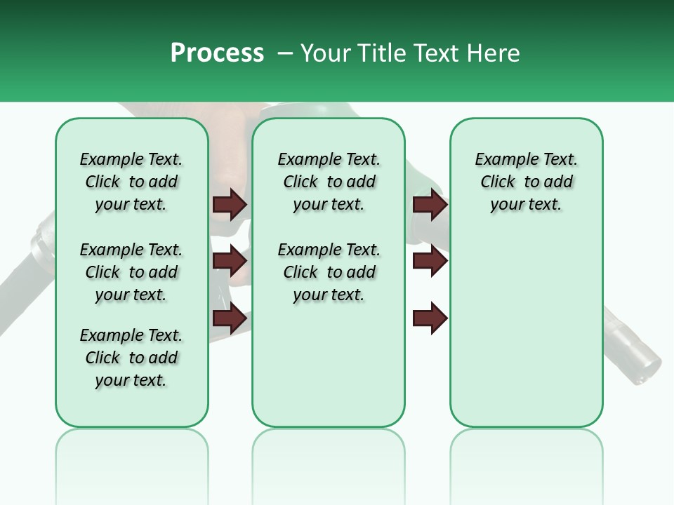 A Person Holding A Gas Pump With A Green Sign In The Background PowerPoint Template