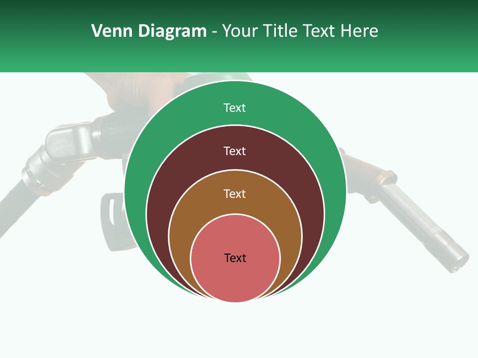 A Person Holding A Gas Pump With A Green Sign In The Background PowerPoint Template