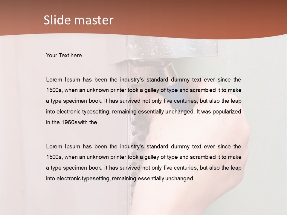 A Person Painting A Wall With A Paint Roller PowerPoint Template