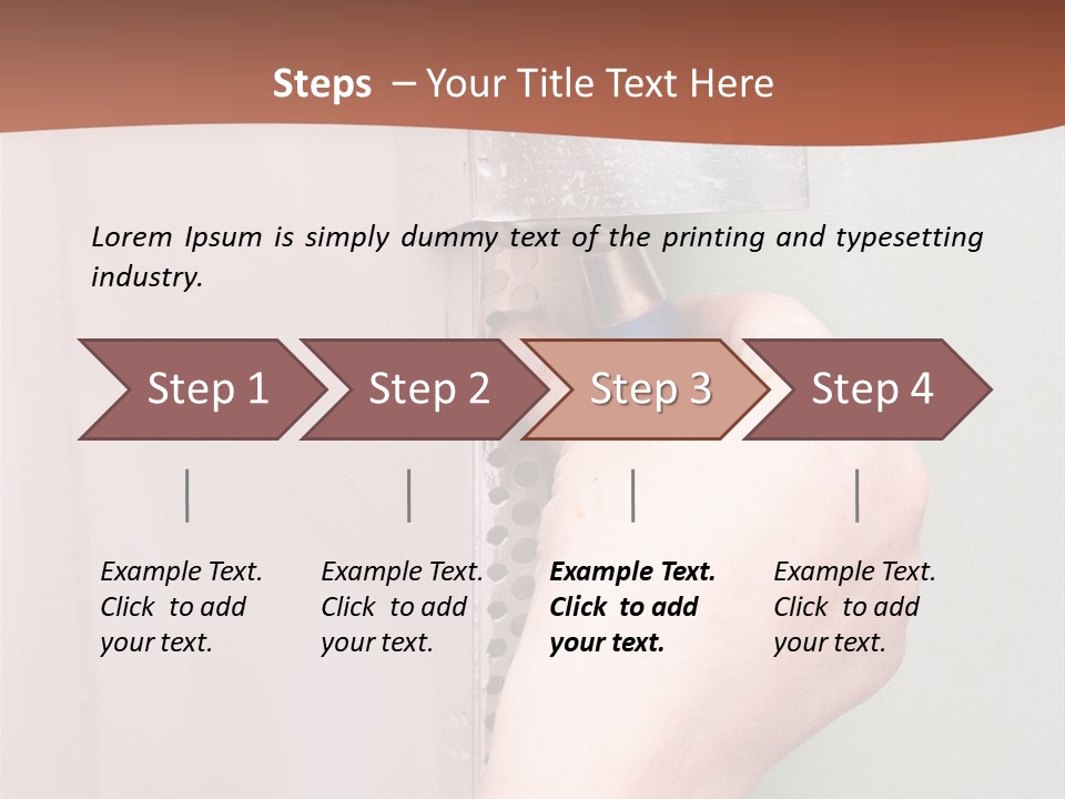 A Person Painting A Wall With A Paint Roller PowerPoint Template