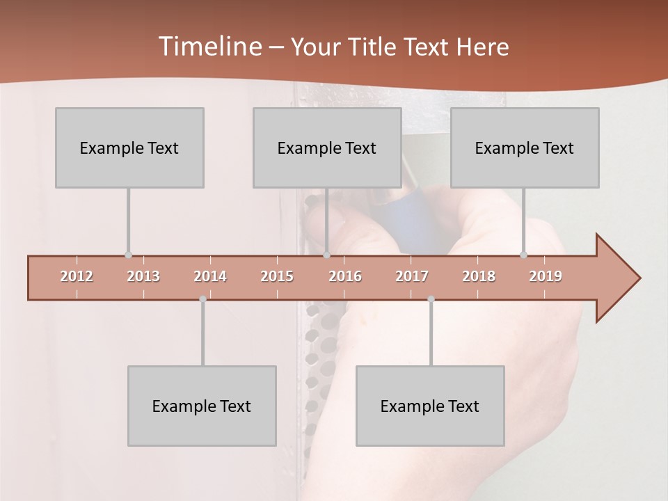 A Person Painting A Wall With A Paint Roller PowerPoint Template