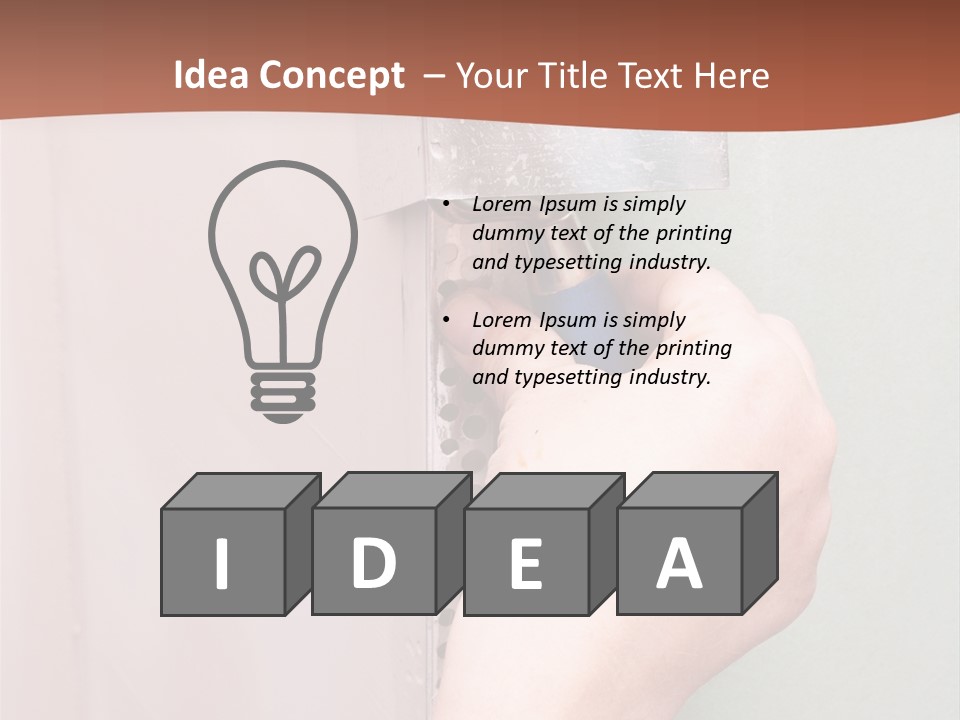 A Person Painting A Wall With A Paint Roller PowerPoint Template