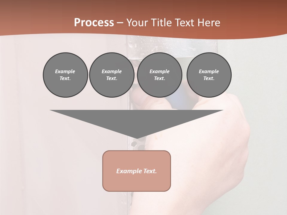 A Person Painting A Wall With A Paint Roller PowerPoint Template