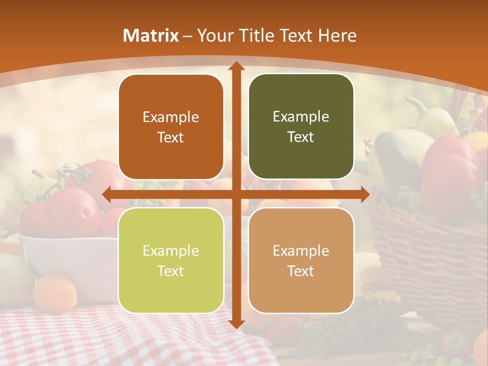 A Table Topped With Bowls Of Fruit And Vegetables PowerPoint Template