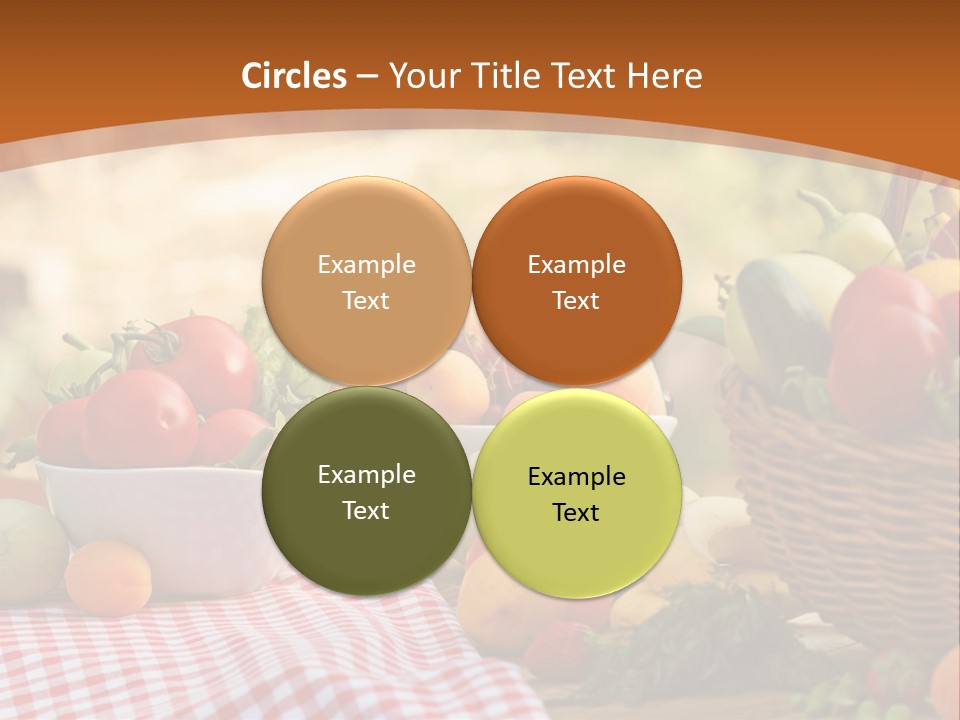 A Table Topped With Bowls Of Fruit And Vegetables PowerPoint Template
