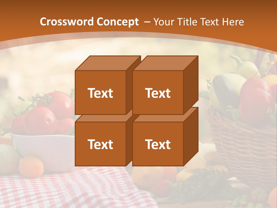 A Table Topped With Bowls Of Fruit And Vegetables PowerPoint Template