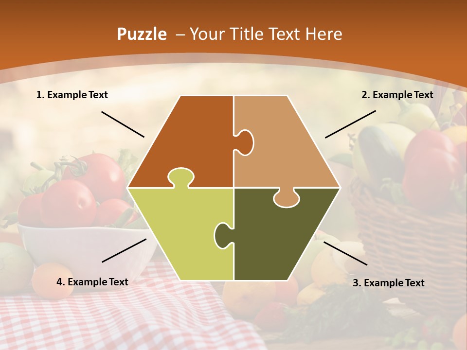 A Table Topped With Bowls Of Fruit And Vegetables PowerPoint Template