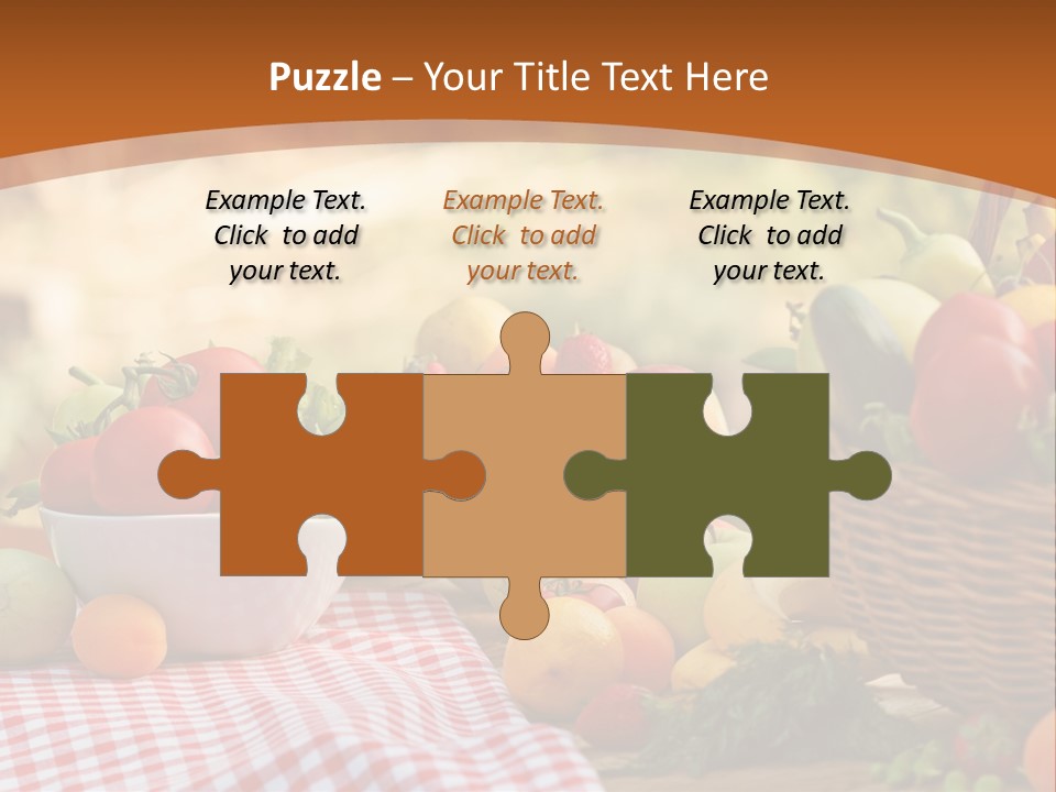 A Table Topped With Bowls Of Fruit And Vegetables PowerPoint Template