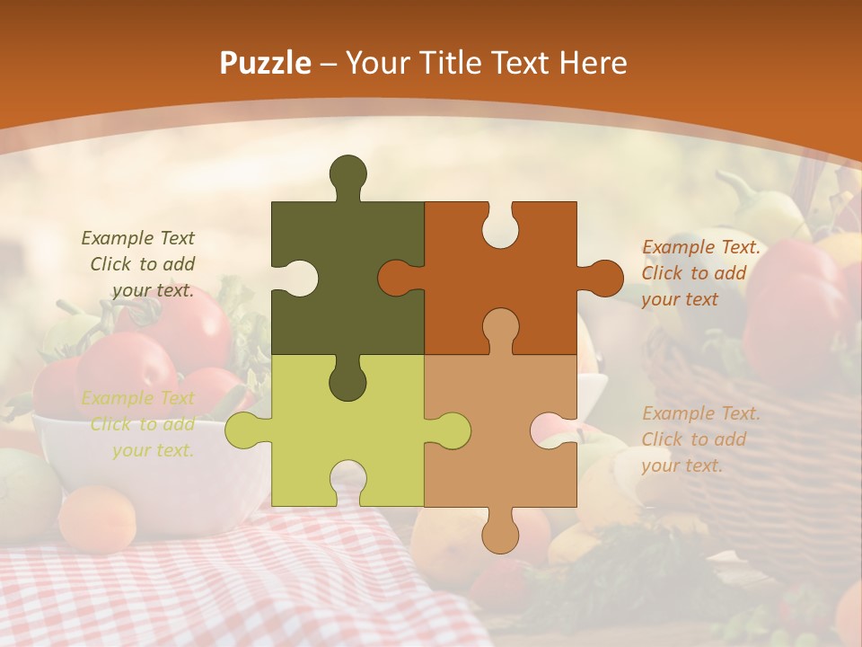A Table Topped With Bowls Of Fruit And Vegetables PowerPoint Template