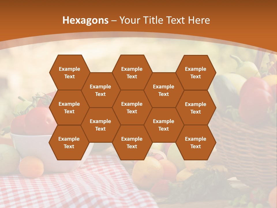 A Table Topped With Bowls Of Fruit And Vegetables PowerPoint Template