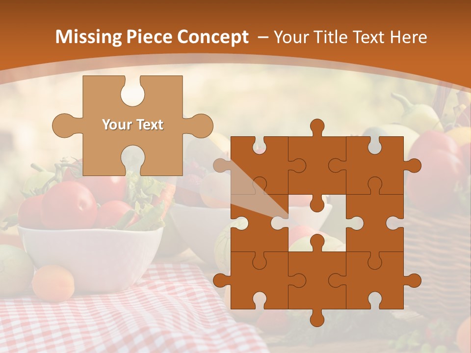 A Table Topped With Bowls Of Fruit And Vegetables PowerPoint Template