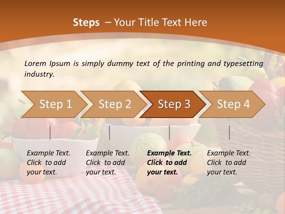 A Table Topped With Bowls Of Fruit And Vegetables PowerPoint Template
