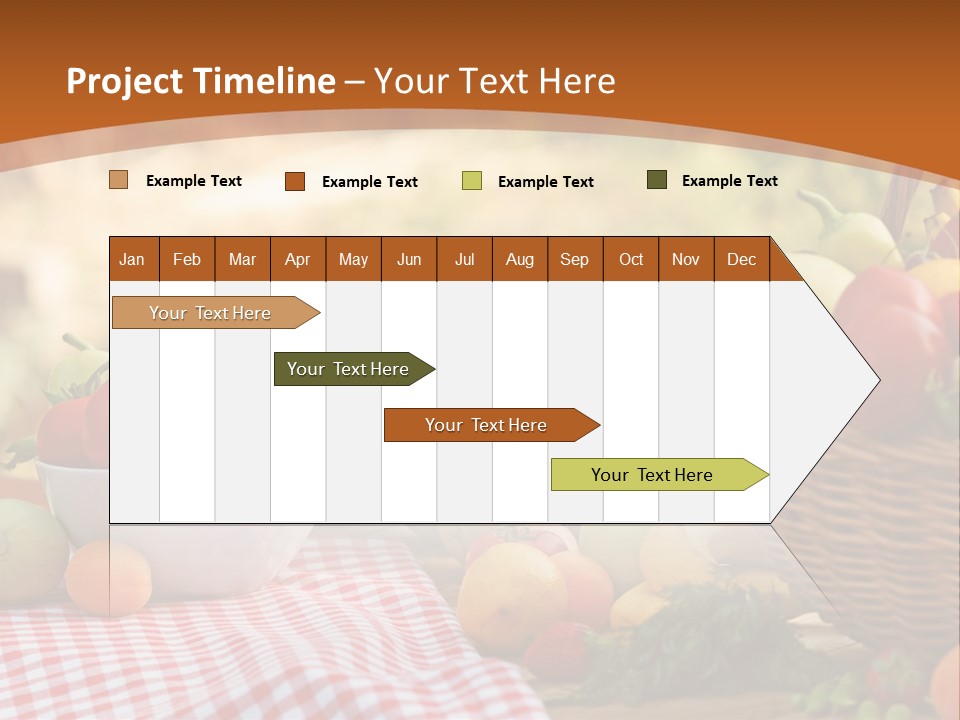 A Table Topped With Bowls Of Fruit And Vegetables PowerPoint Template