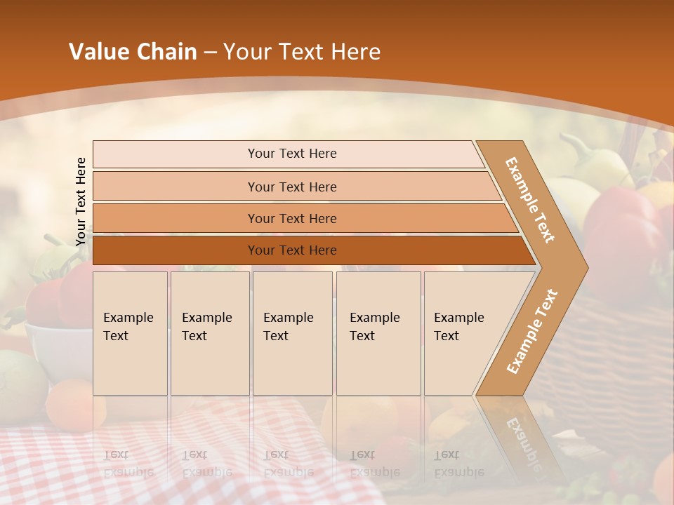 A Table Topped With Bowls Of Fruit And Vegetables PowerPoint Template
