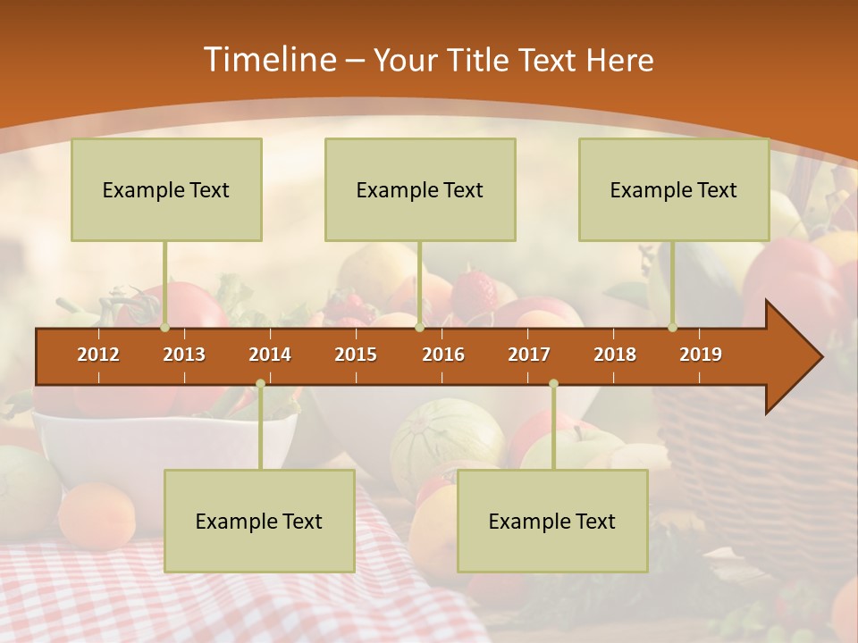 A Table Topped With Bowls Of Fruit And Vegetables PowerPoint Template