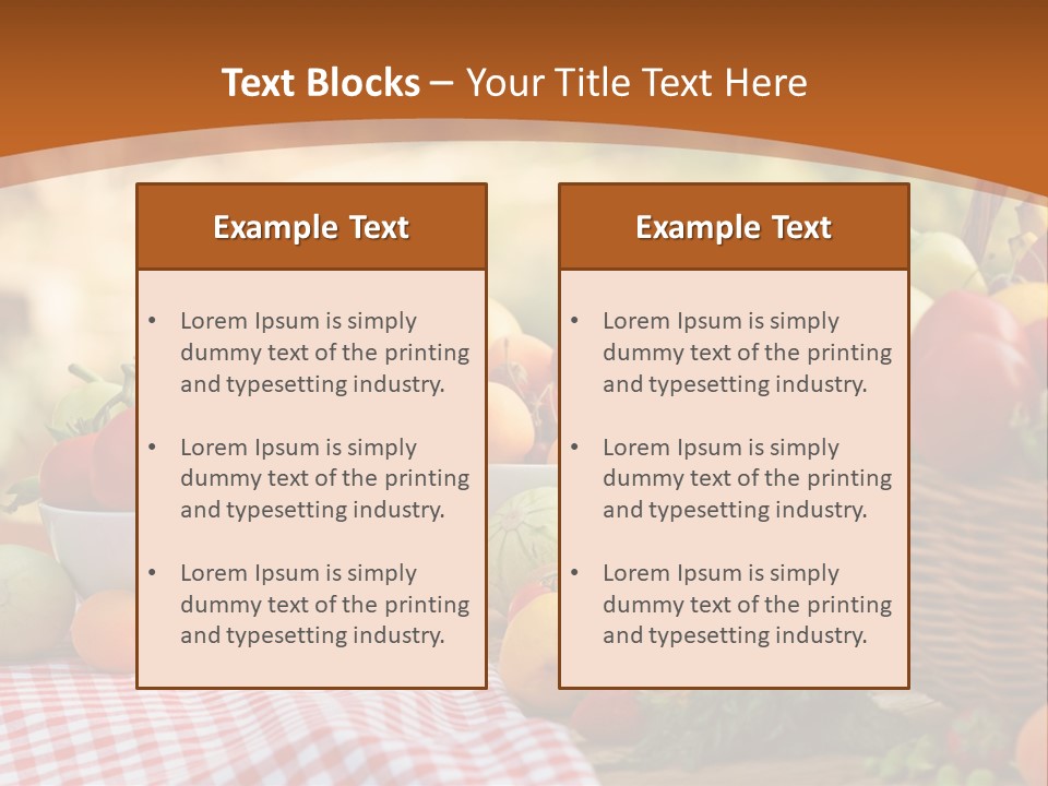 A Table Topped With Bowls Of Fruit And Vegetables PowerPoint Template