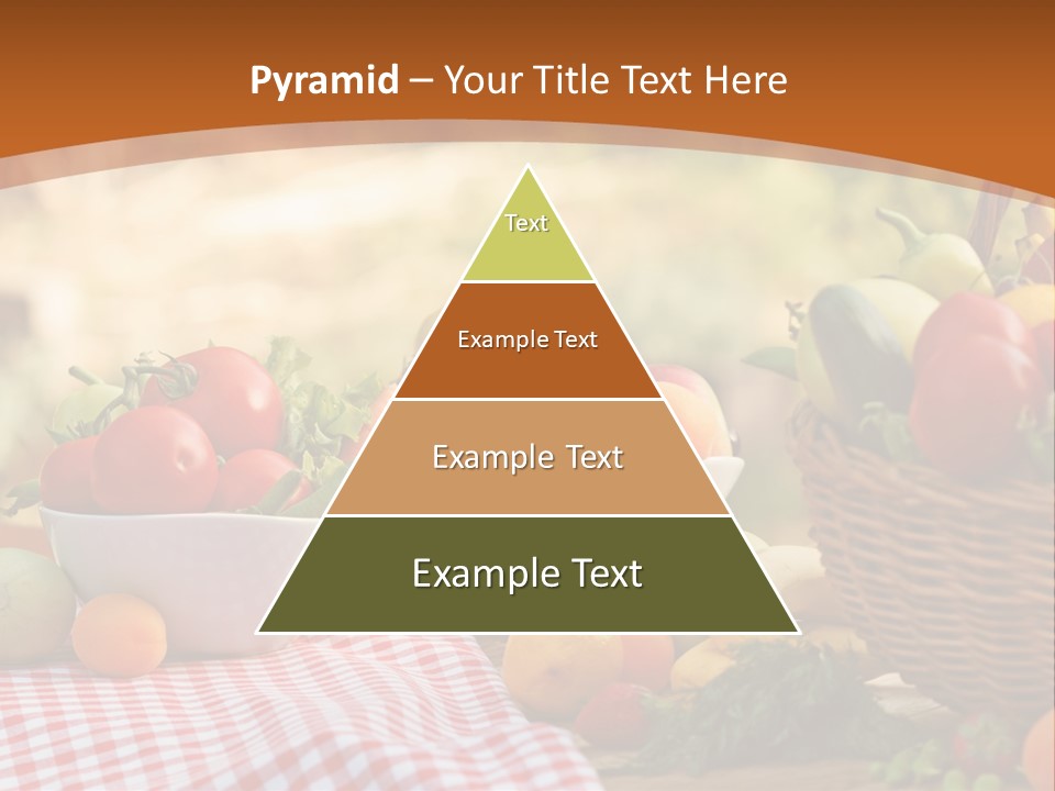 A Table Topped With Bowls Of Fruit And Vegetables PowerPoint Template