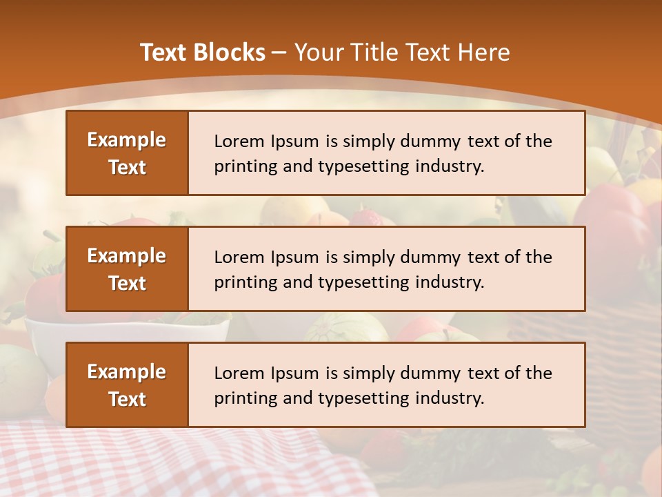 A Table Topped With Bowls Of Fruit And Vegetables PowerPoint Template