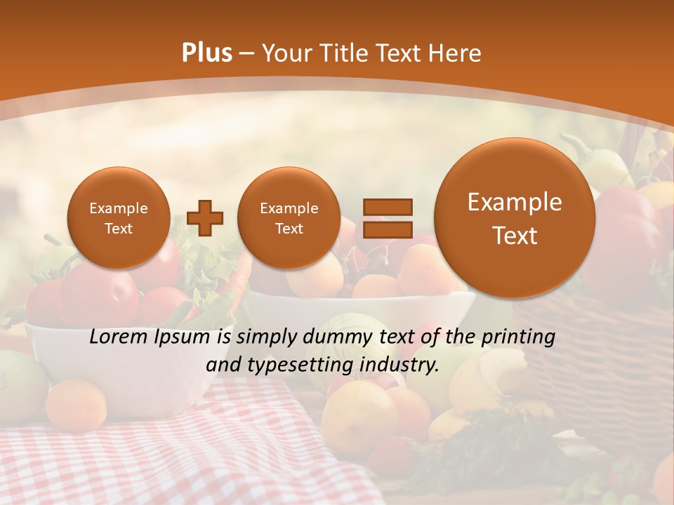 A Table Topped With Bowls Of Fruit And Vegetables PowerPoint Template