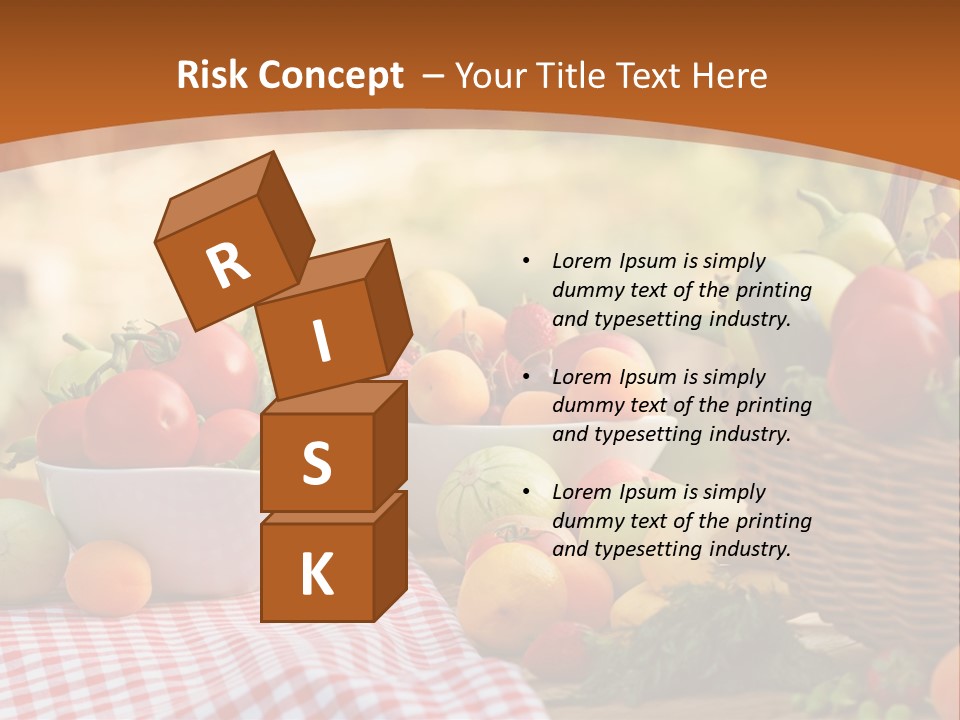 A Table Topped With Bowls Of Fruit And Vegetables PowerPoint Template
