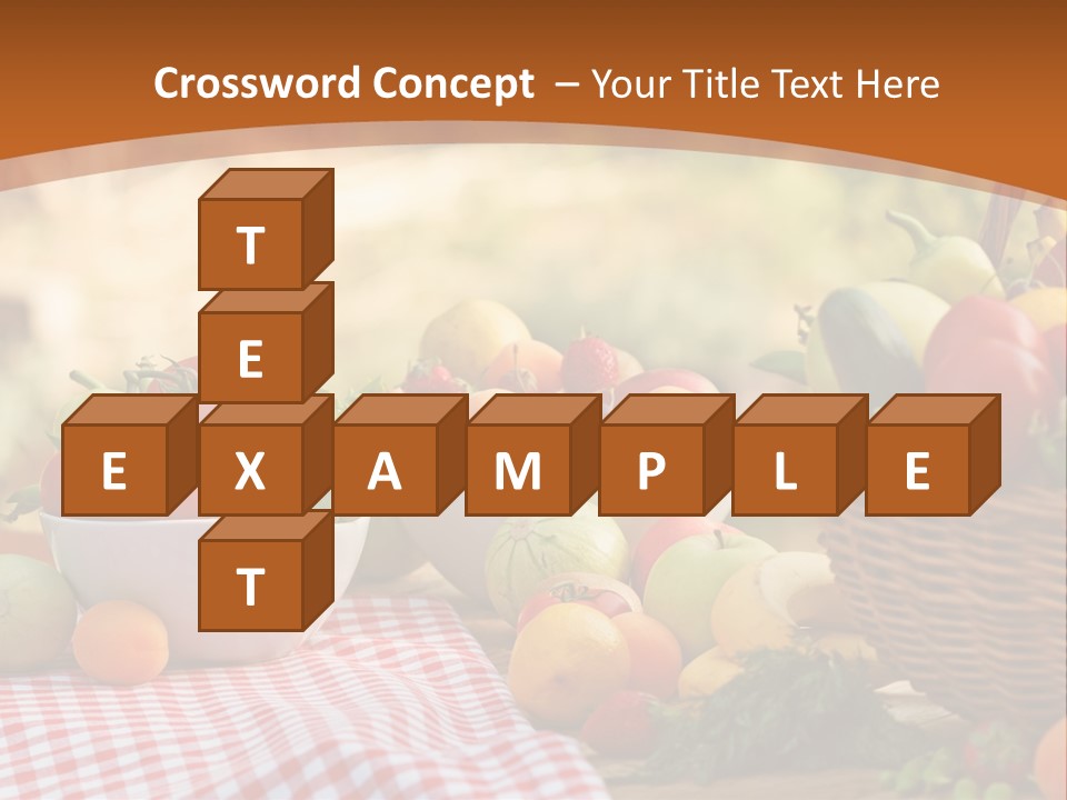 A Table Topped With Bowls Of Fruit And Vegetables PowerPoint Template