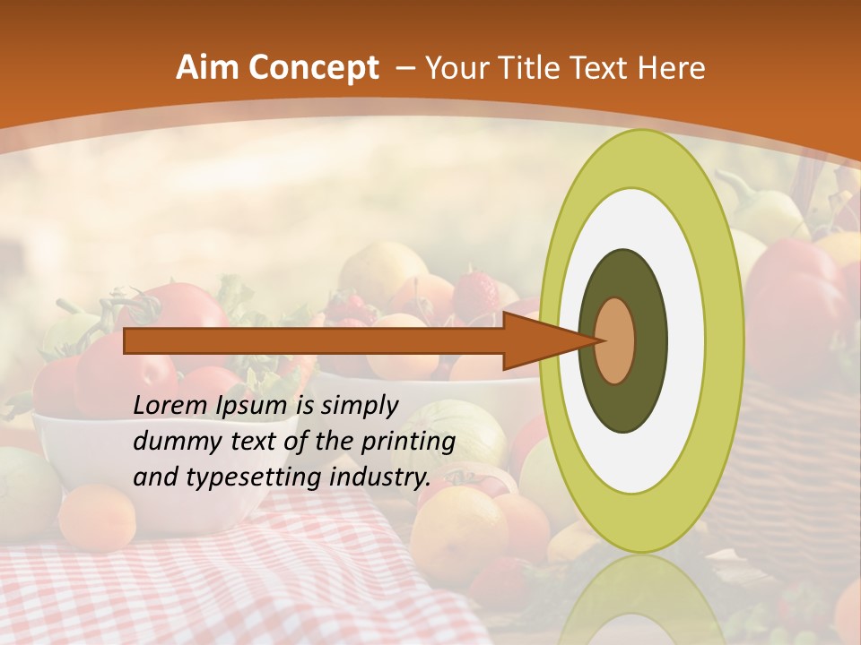 A Table Topped With Bowls Of Fruit And Vegetables PowerPoint Template