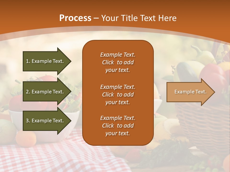 A Table Topped With Bowls Of Fruit And Vegetables PowerPoint Template