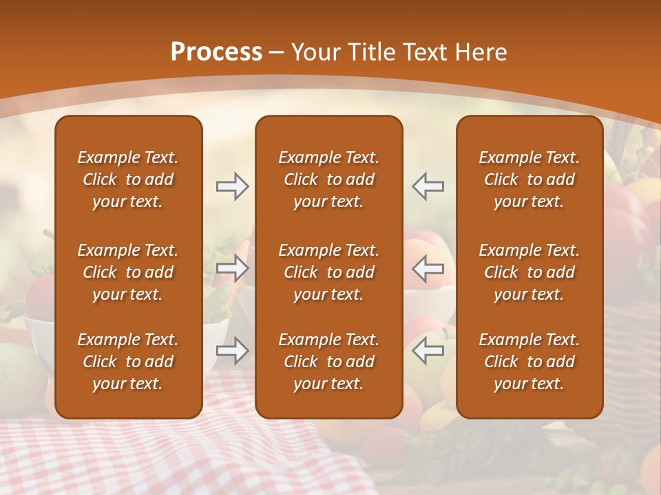 A Table Topped With Bowls Of Fruit And Vegetables PowerPoint Template