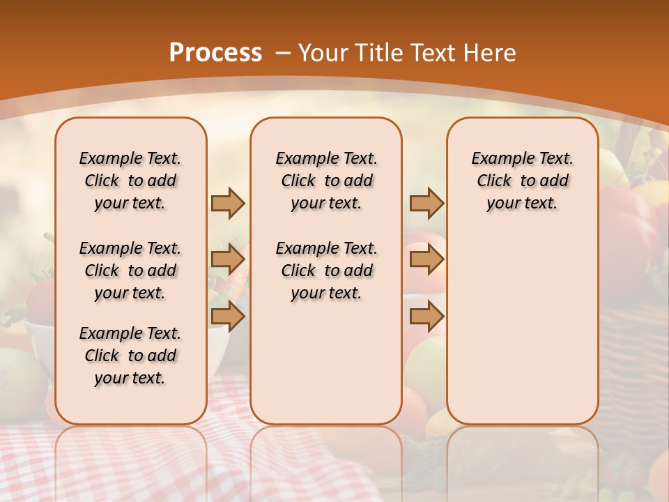 A Table Topped With Bowls Of Fruit And Vegetables PowerPoint Template