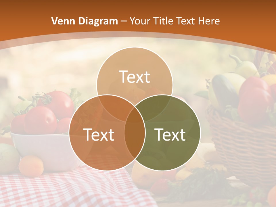 A Table Topped With Bowls Of Fruit And Vegetables PowerPoint Template