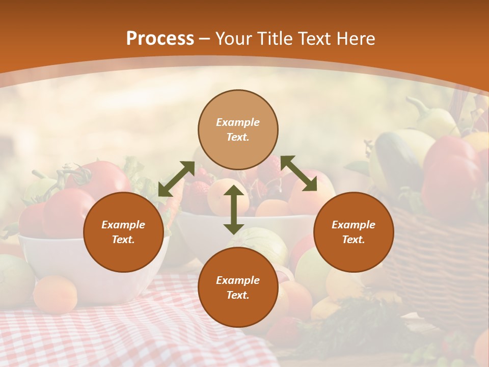 A Table Topped With Bowls Of Fruit And Vegetables PowerPoint Template