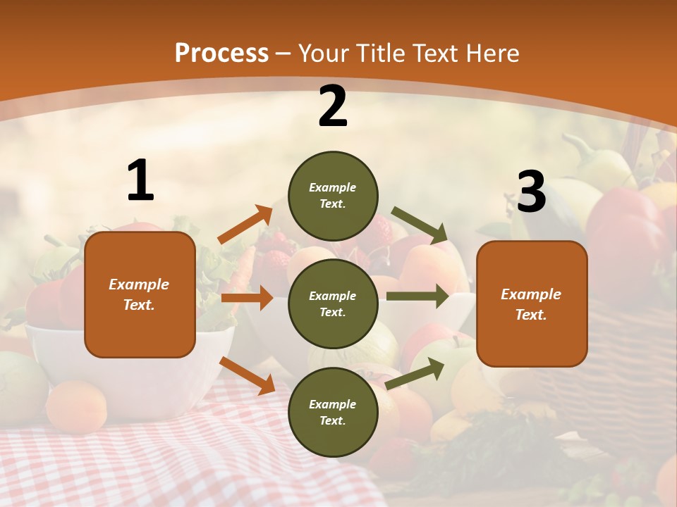 A Table Topped With Bowls Of Fruit And Vegetables PowerPoint Template
