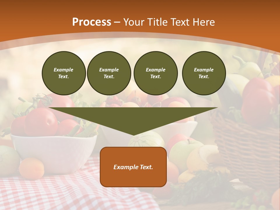 A Table Topped With Bowls Of Fruit And Vegetables PowerPoint Template