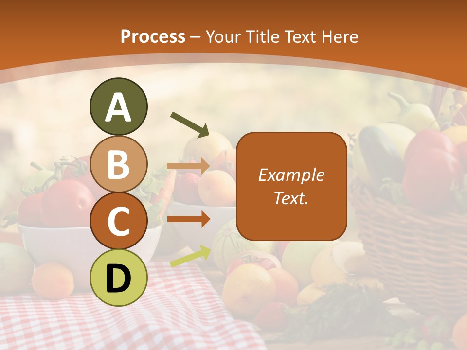 A Table Topped With Bowls Of Fruit And Vegetables PowerPoint Template