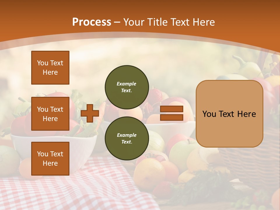 A Table Topped With Bowls Of Fruit And Vegetables PowerPoint Template