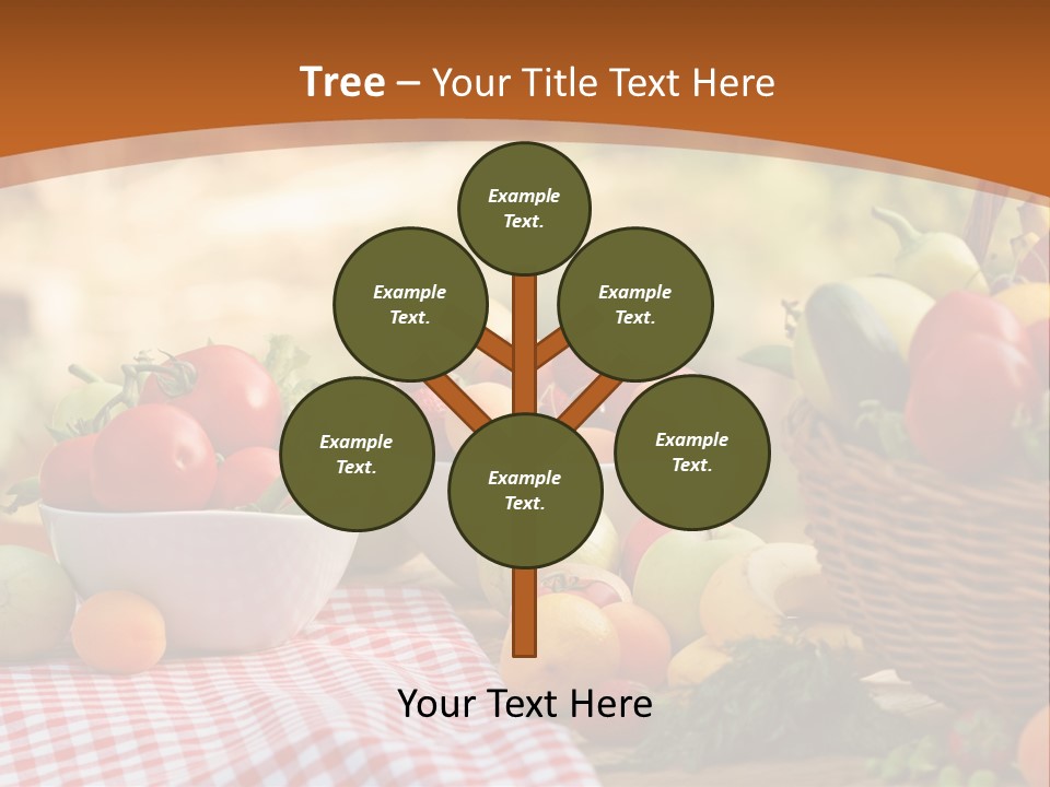 A Table Topped With Bowls Of Fruit And Vegetables PowerPoint Template