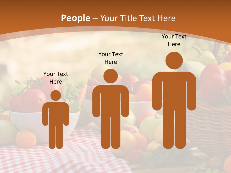 A Table Topped With Bowls Of Fruit And Vegetables PowerPoint Template