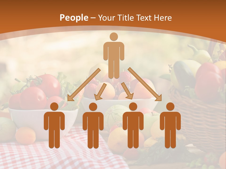 A Table Topped With Bowls Of Fruit And Vegetables PowerPoint Template