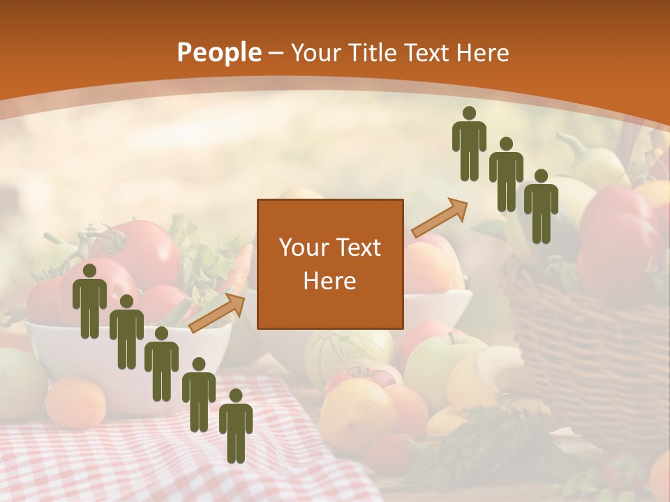 A Table Topped With Bowls Of Fruit And Vegetables PowerPoint Template