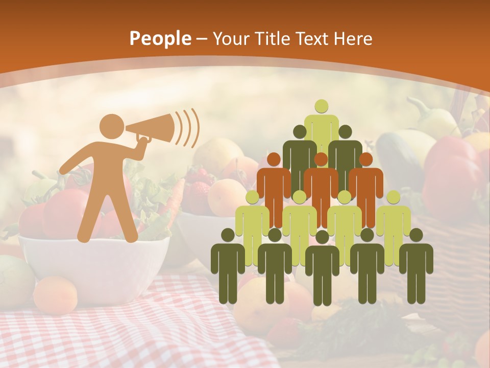 A Table Topped With Bowls Of Fruit And Vegetables PowerPoint Template