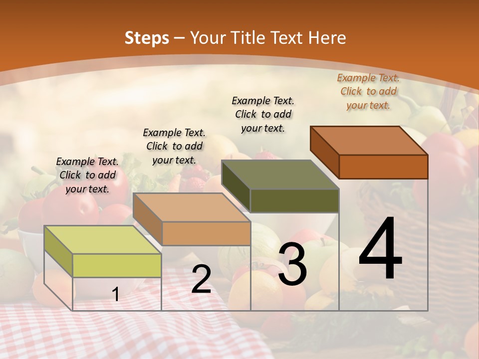 A Table Topped With Bowls Of Fruit And Vegetables PowerPoint Template