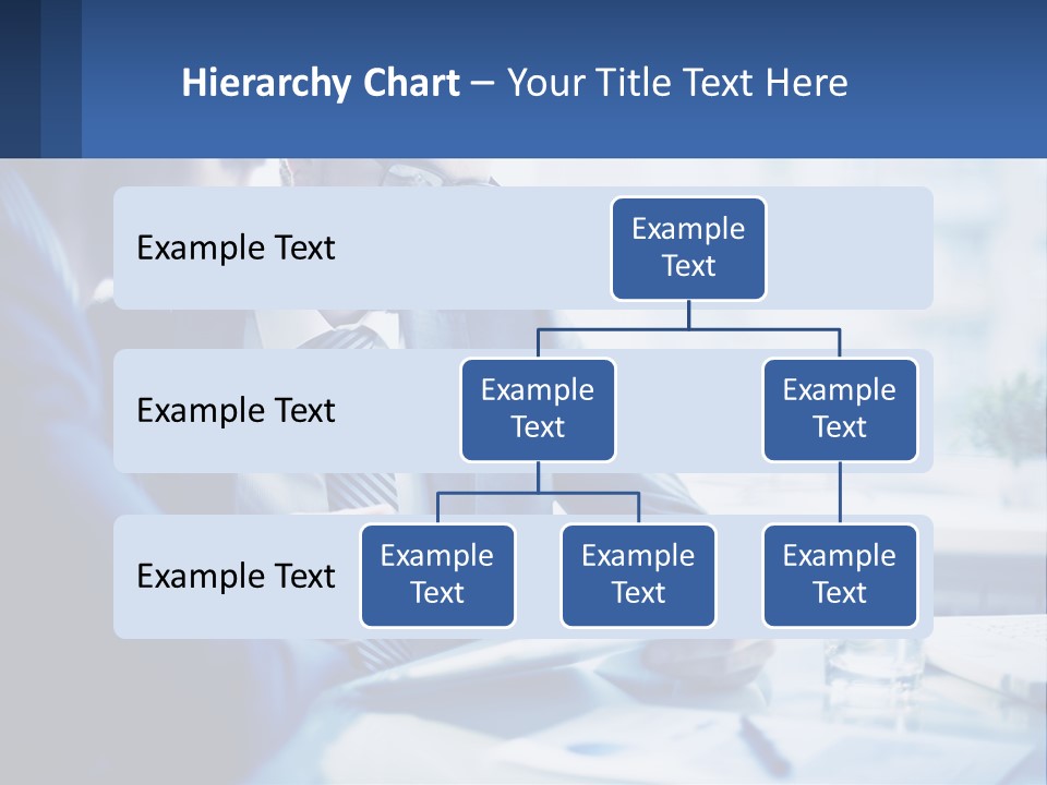 Two Men In Business Suits Sitting At A Table Looking At A Cell Phone PowerPoint Template