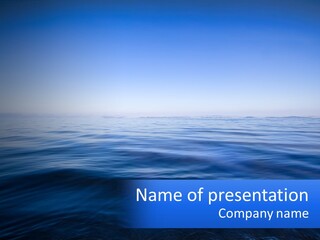 A Blue Ocean With A Blue Sky In The Background PowerPoint Template