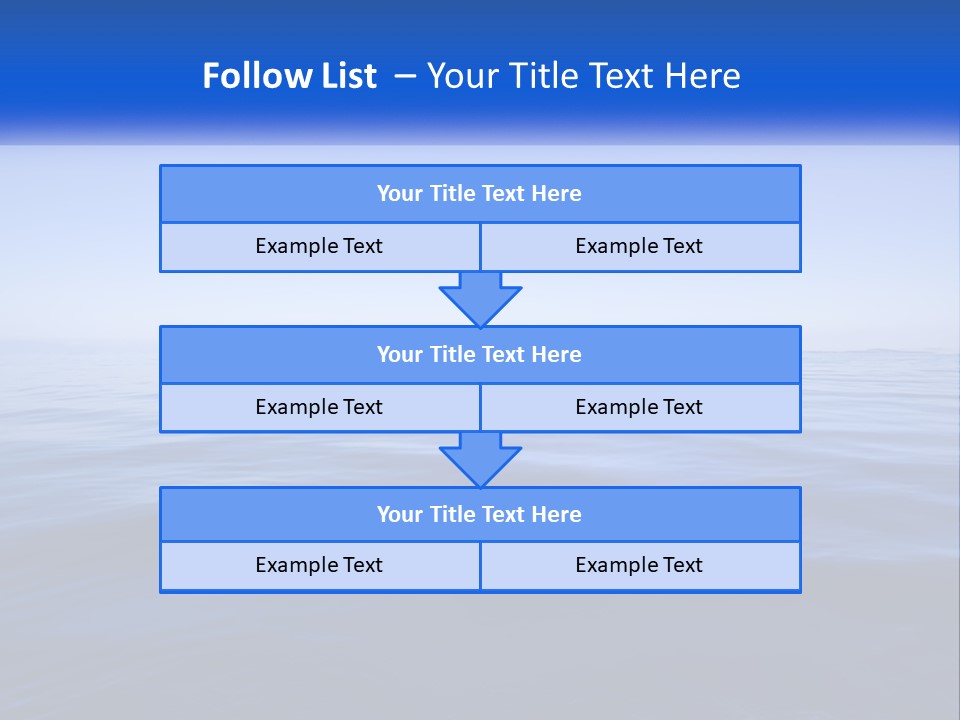 A Blue Ocean With A Blue Sky In The Background PowerPoint Template