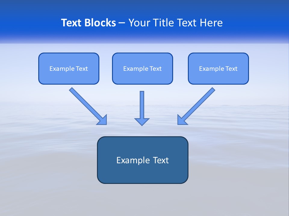 A Blue Ocean With A Blue Sky In The Background PowerPoint Template