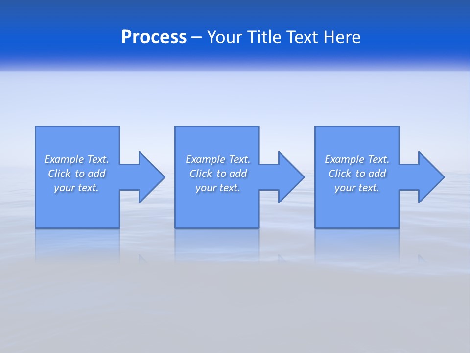 A Blue Ocean With A Blue Sky In The Background PowerPoint Template