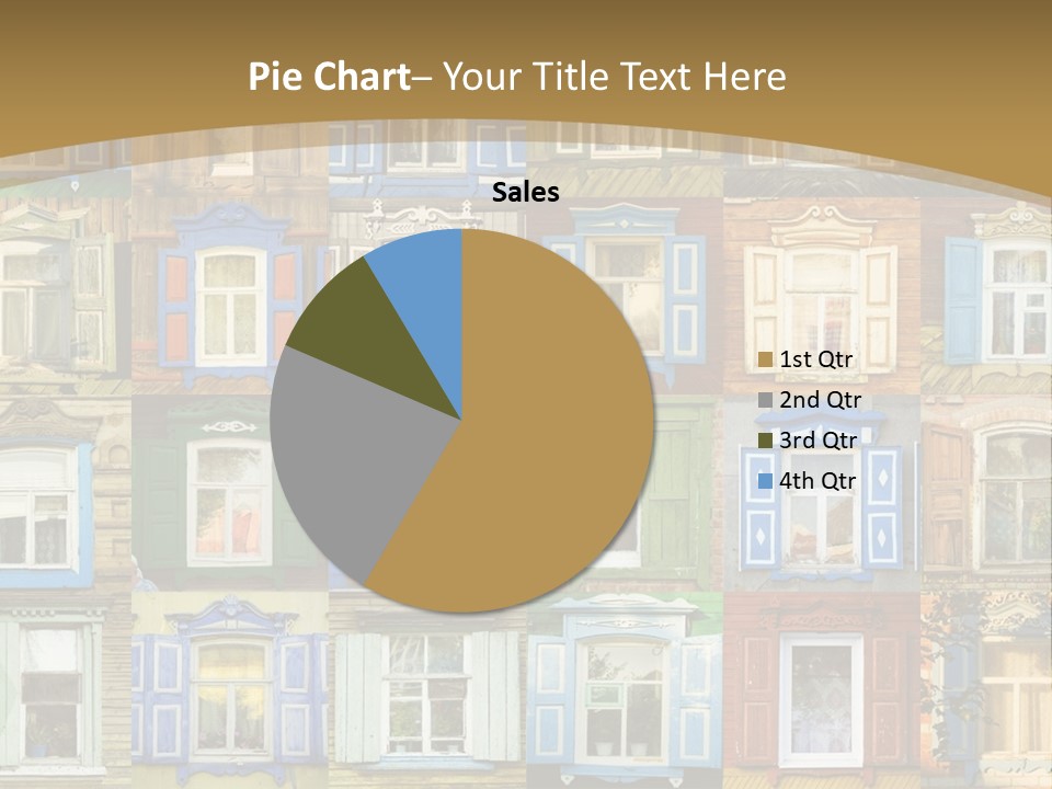 A Large Group Of Windows With Shutters On Them PowerPoint Template