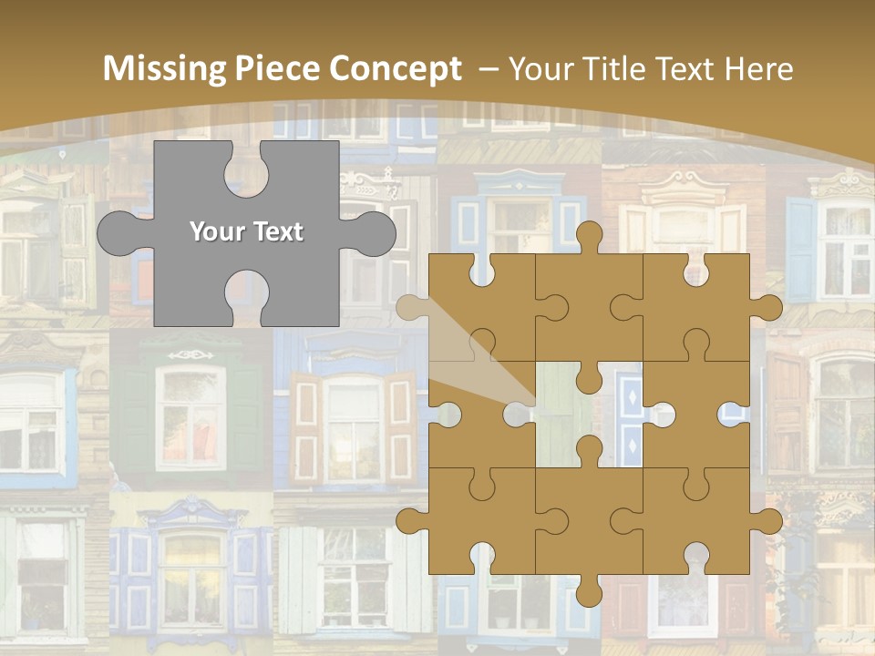 A Large Group Of Windows With Shutters On Them PowerPoint Template