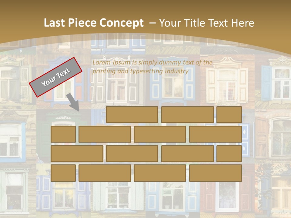 A Large Group Of Windows With Shutters On Them PowerPoint Template