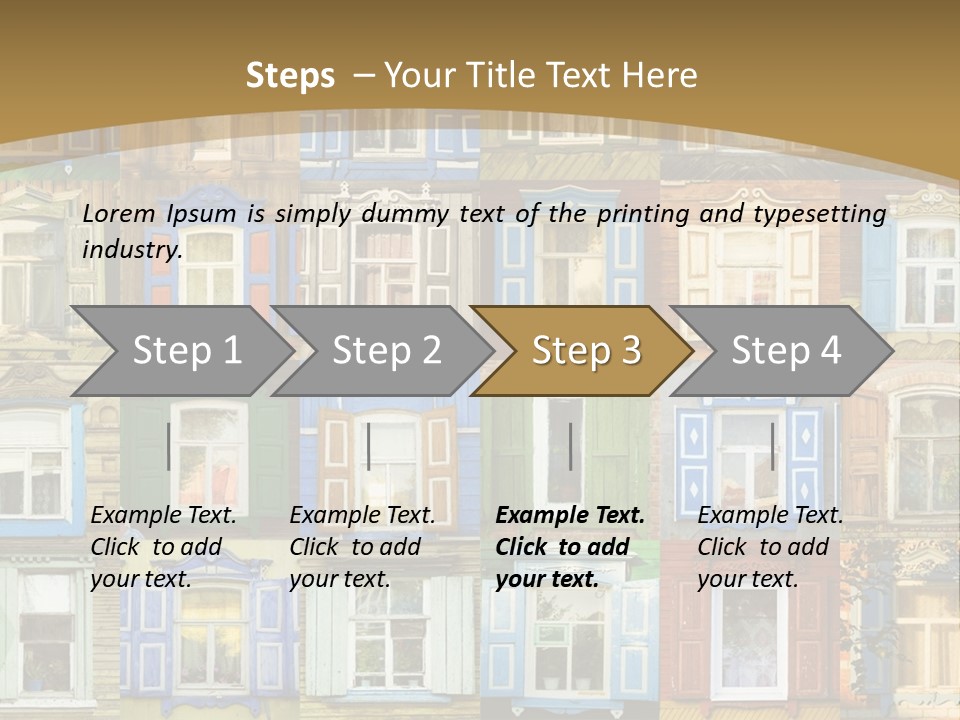 A Large Group Of Windows With Shutters On Them PowerPoint Template